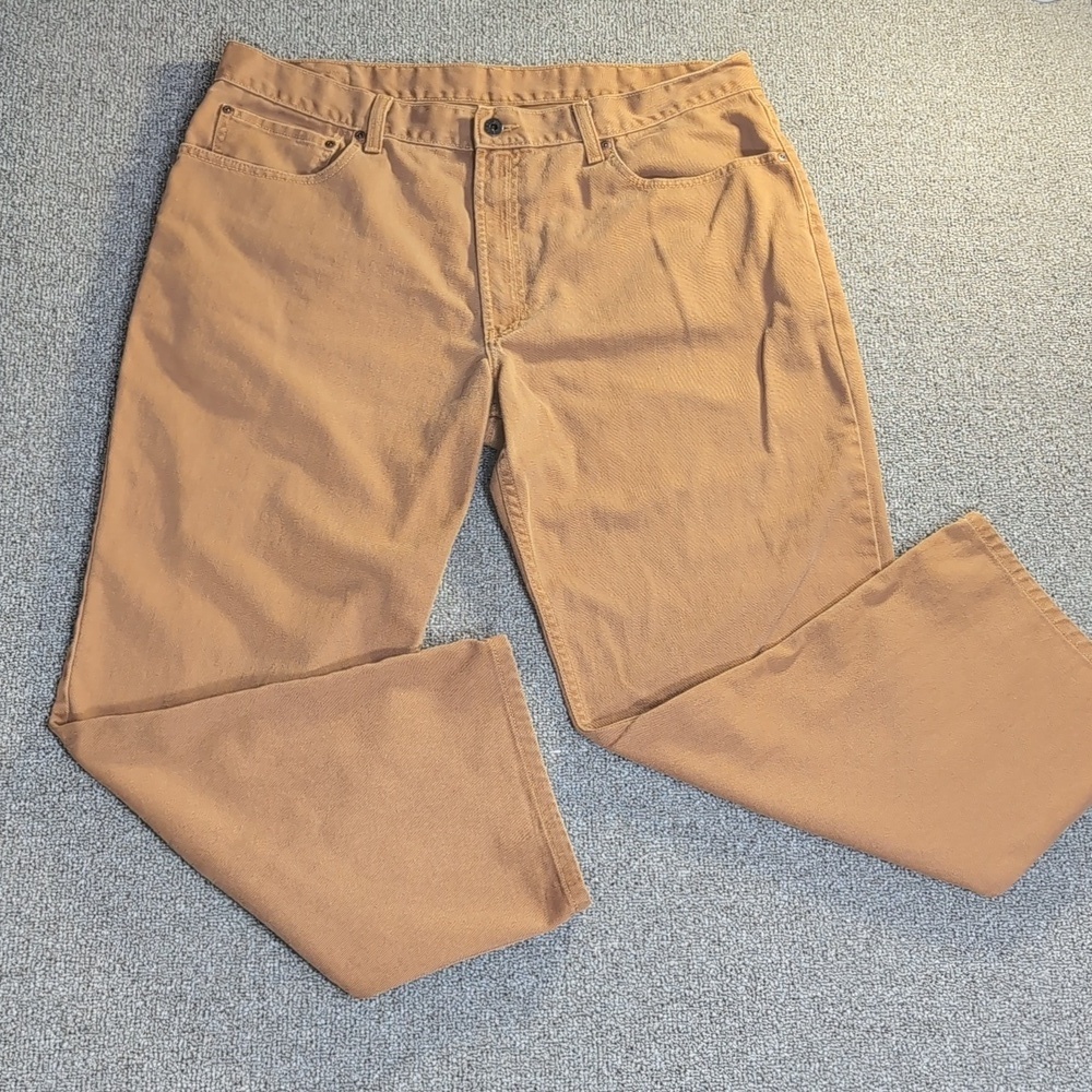 L.L.Bean Double L Chinos Natural Fit Brown 100% Cotton Men's 40x29 - Picture 2 of 10
